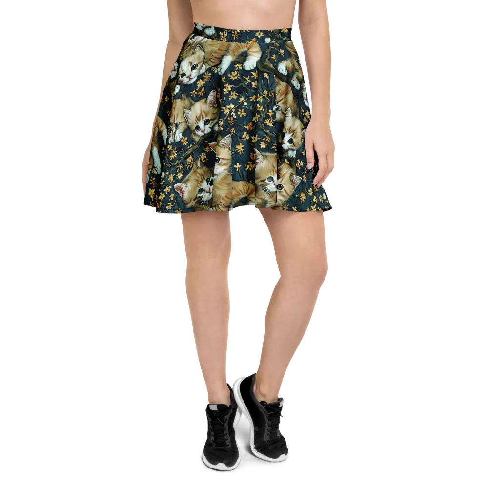 Psychedelic, Aries Moross on Skater Skirt — Front