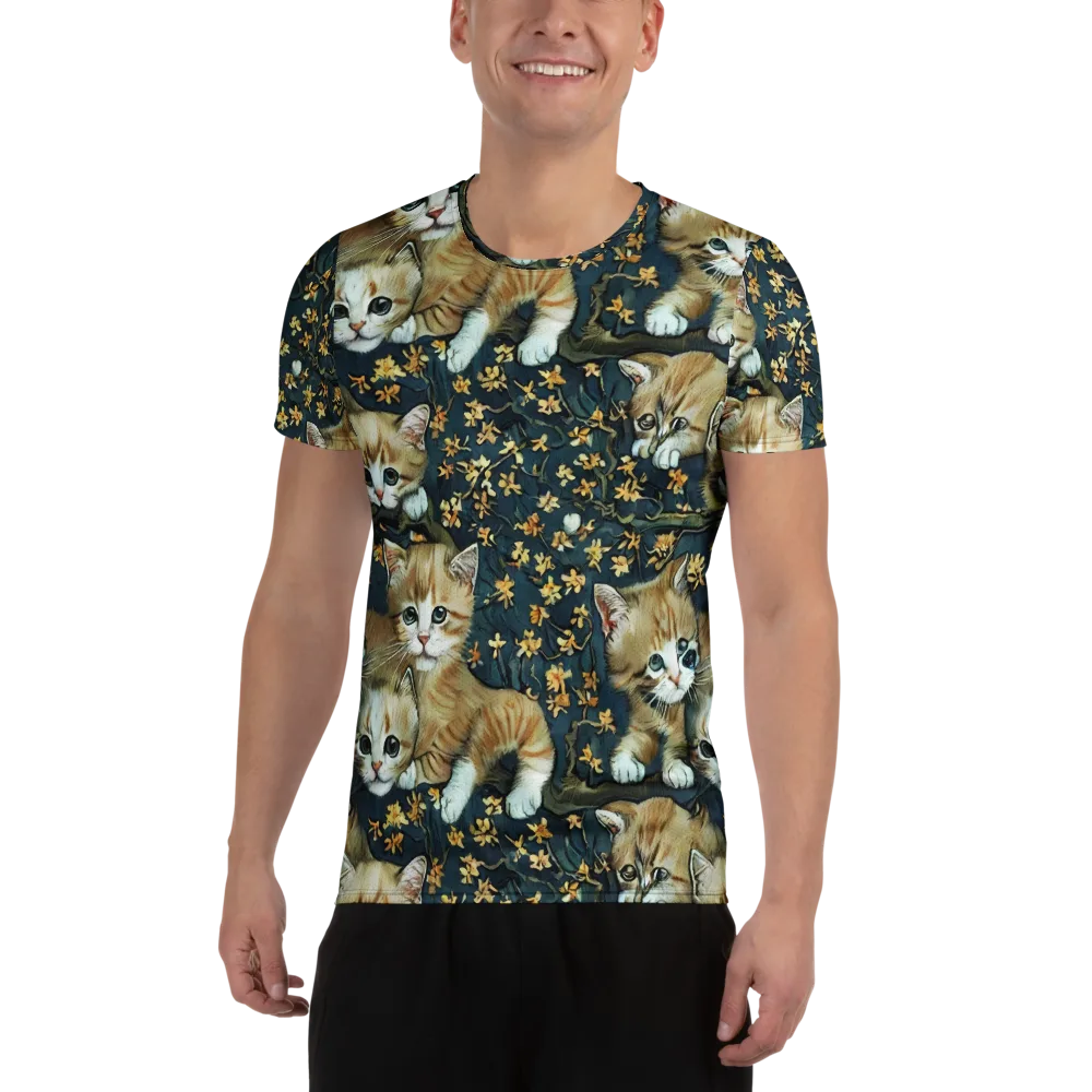 Psychedelic, Aries Moross on Men's Athletic T-Shirt — Front