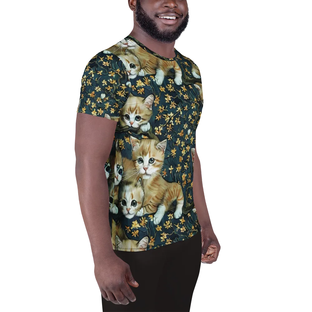 Psychedelic, Aries Moross on Men's Athletic T-Shirt — Right