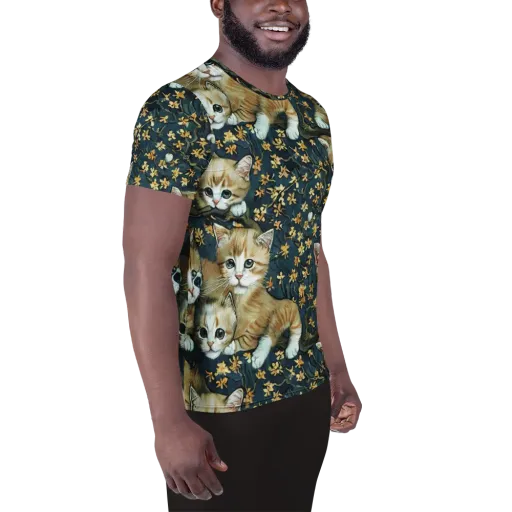 Psychedelic, Aries Moross on a Men's Athletic T-Shirt