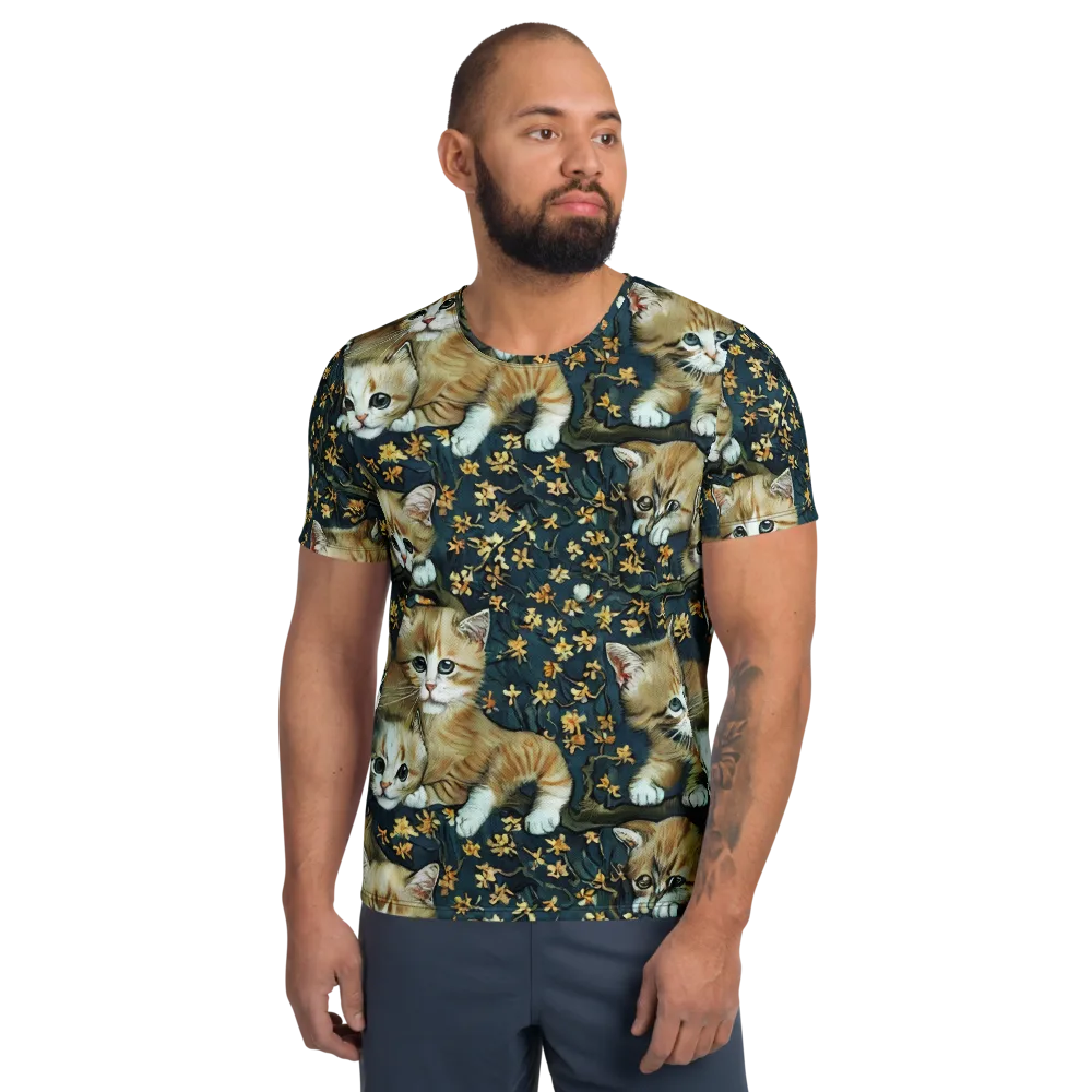 Psychedelic, Aries Moross on Men's Athletic T-Shirt — Front