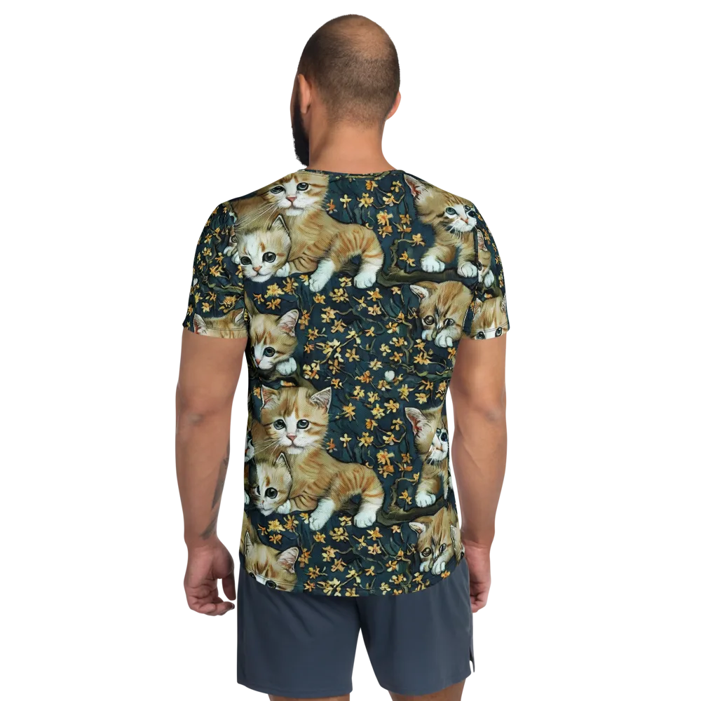 Psychedelic, Aries Moross on Men's Athletic T-Shirt — Back