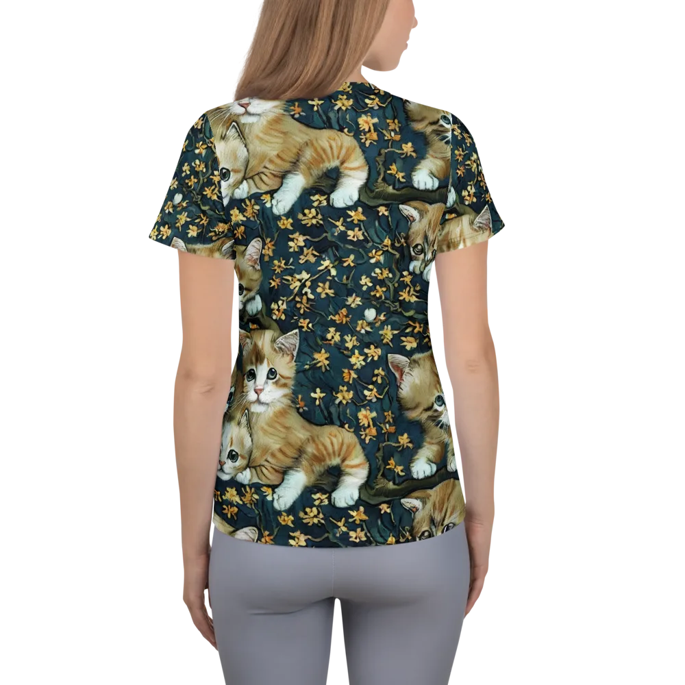 Psychedelic, Aries Moross on Women's Athletic T-Shirt — Back