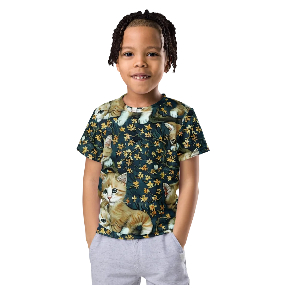 Psychedelic, Aries Moross on Kids Crew Neck T-Shirt — Front