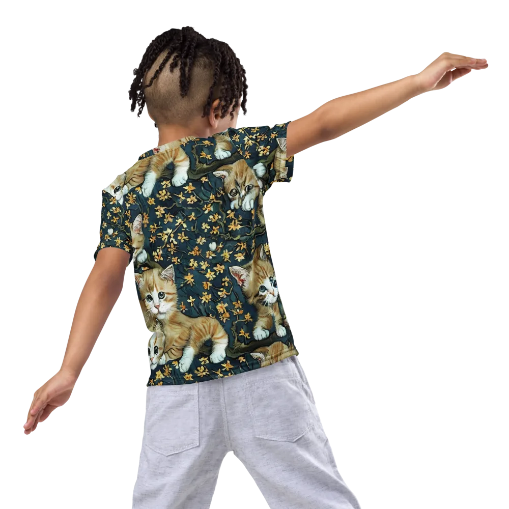 Psychedelic, Aries Moross on Kids Crew Neck T-Shirt — Back