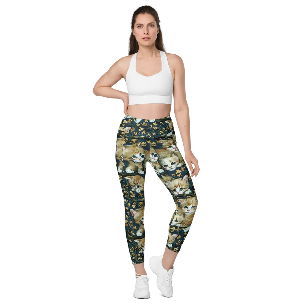 Psychedelic, Aries Moross on Leggings with Pockets — Front