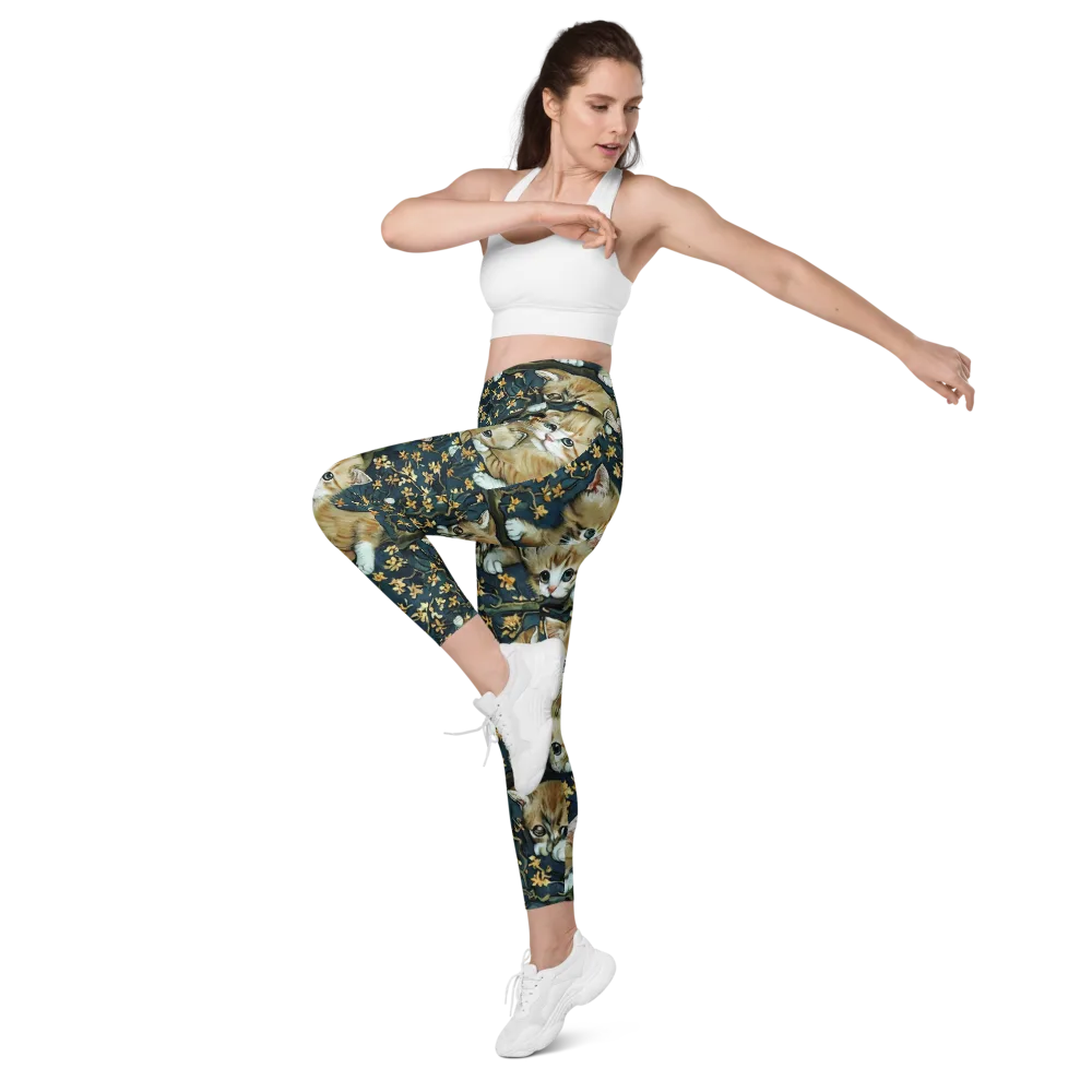 Psychedelic, Aries Moross on Leggings with Pockets — Left Front