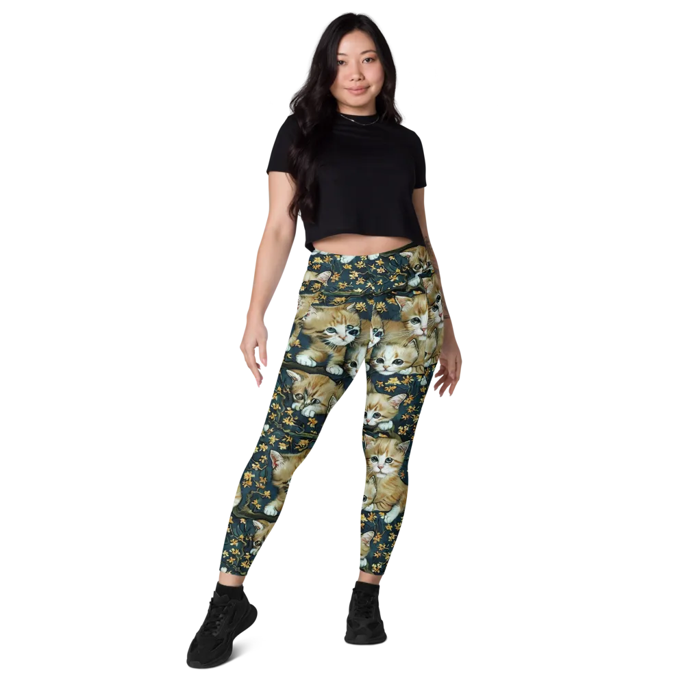 Psychedelic, Aries Moross on Leggings with Pockets — Front