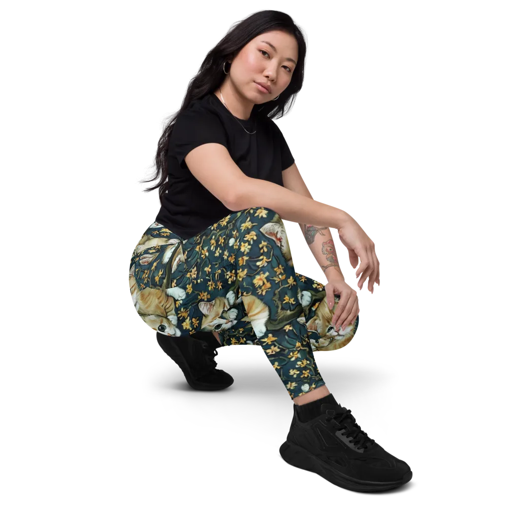 Psychedelic, Aries Moross on Leggings with Pockets — Right Front