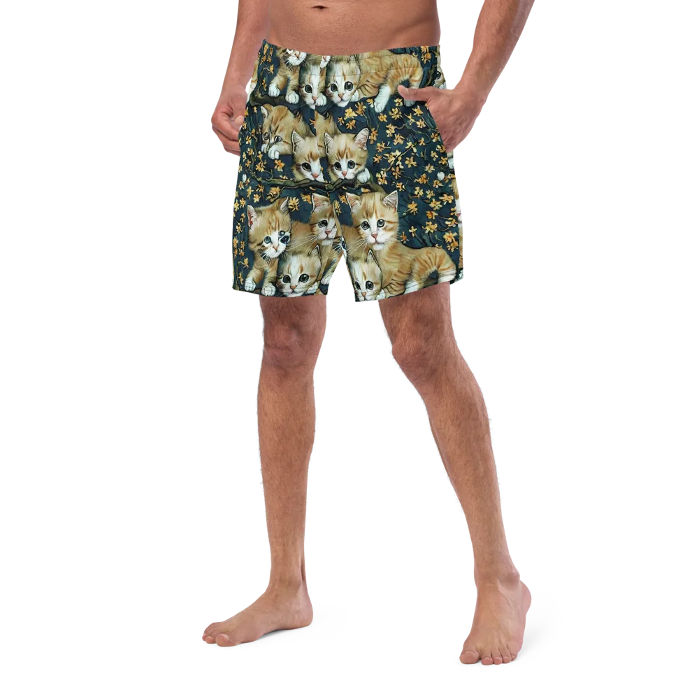 Psychedelic, Aries Moross on Swim Trunks — Left Front