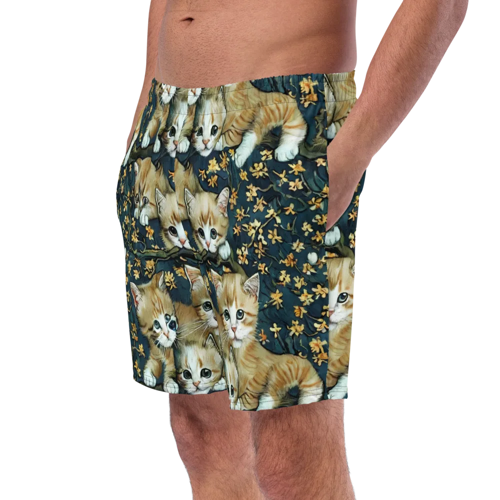 Psychedelic, Aries Moross on Swim Trunks — Left Front