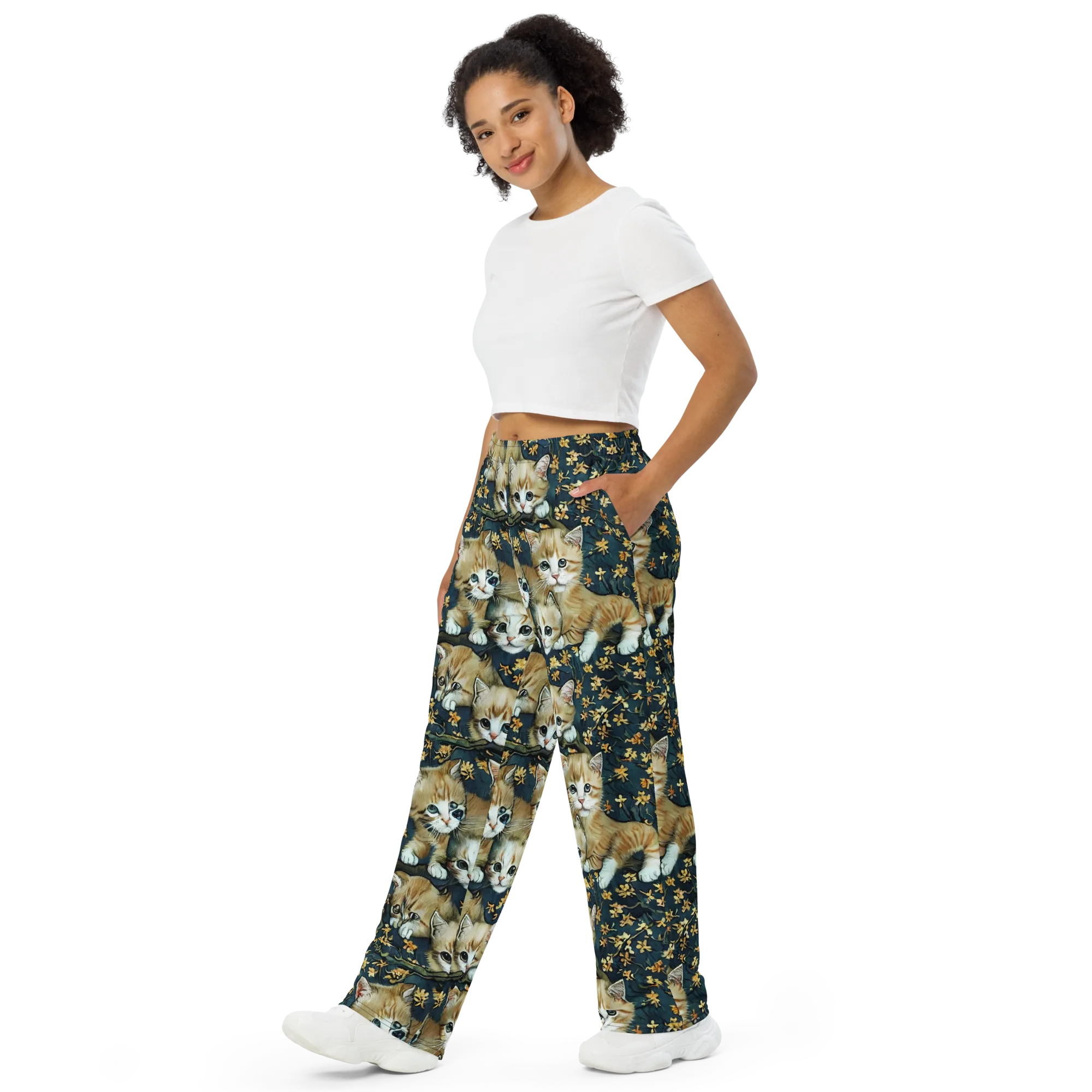 Psychedelic, Aries Moross on Wide-Leg Pants — Left Front