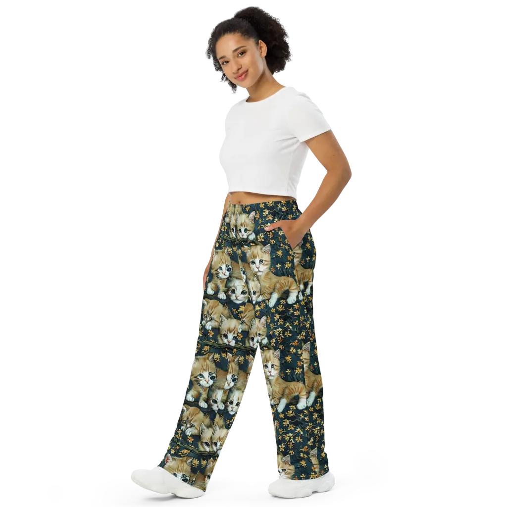Psychedelic, Aries Moross on Wide-Leg Pants — Left Front