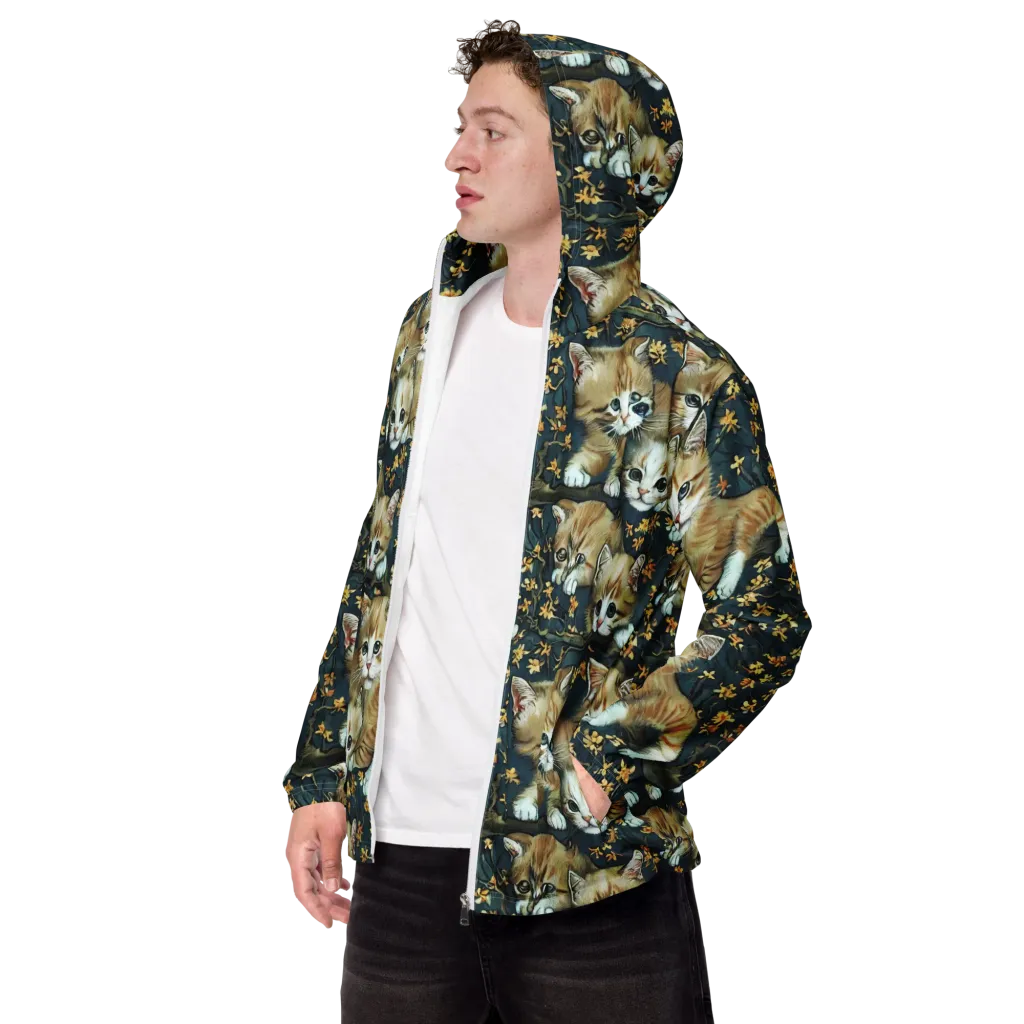 Psychedelic, Aries Moross on Men's Windbreaker — Left Front