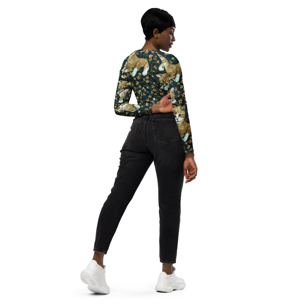 Psychedelic, Aries Moross on Long Sleeve Crop Top — Right Back
