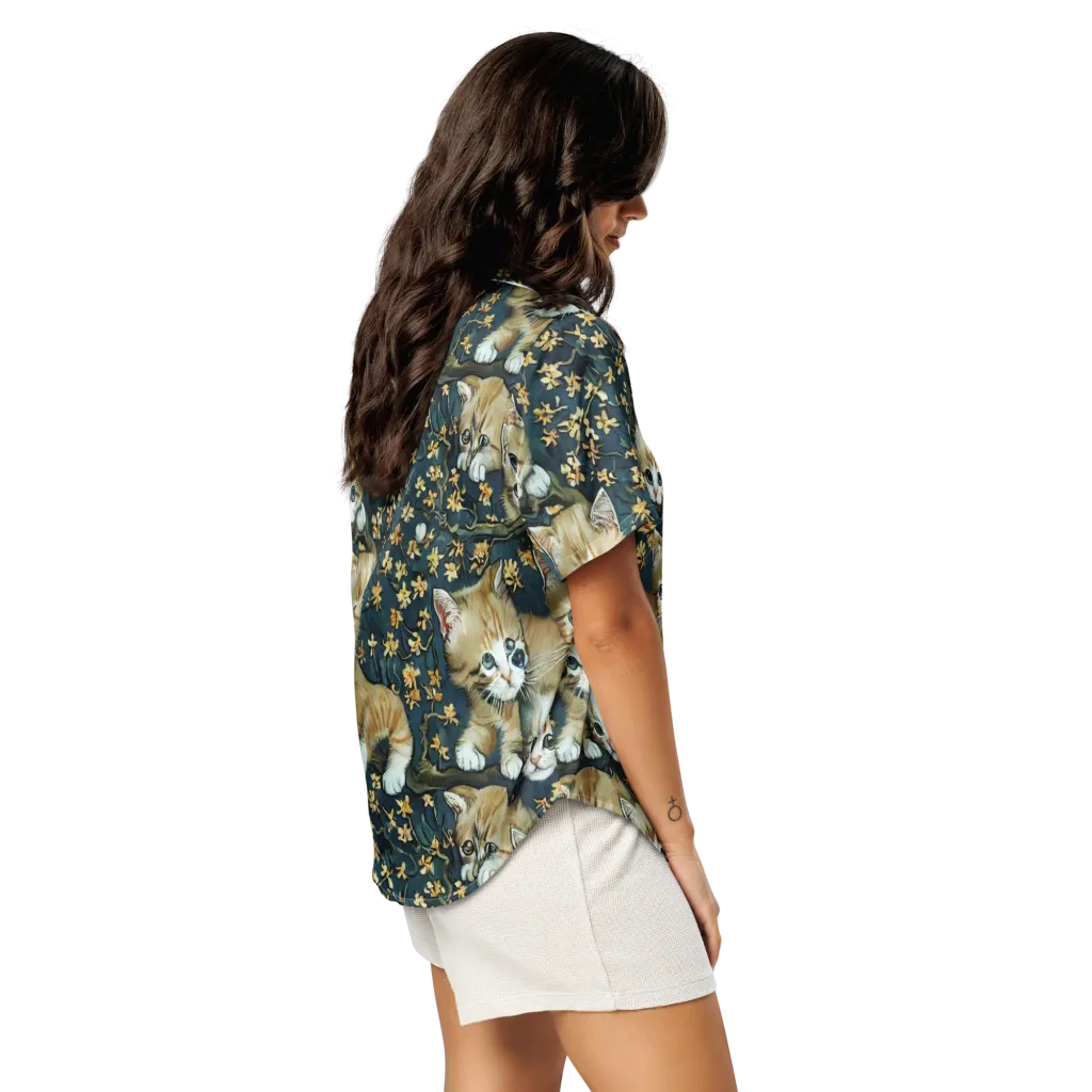Psychedelic, Aries Moross on Women's Short Sleeve Pajama Top — Right Back
