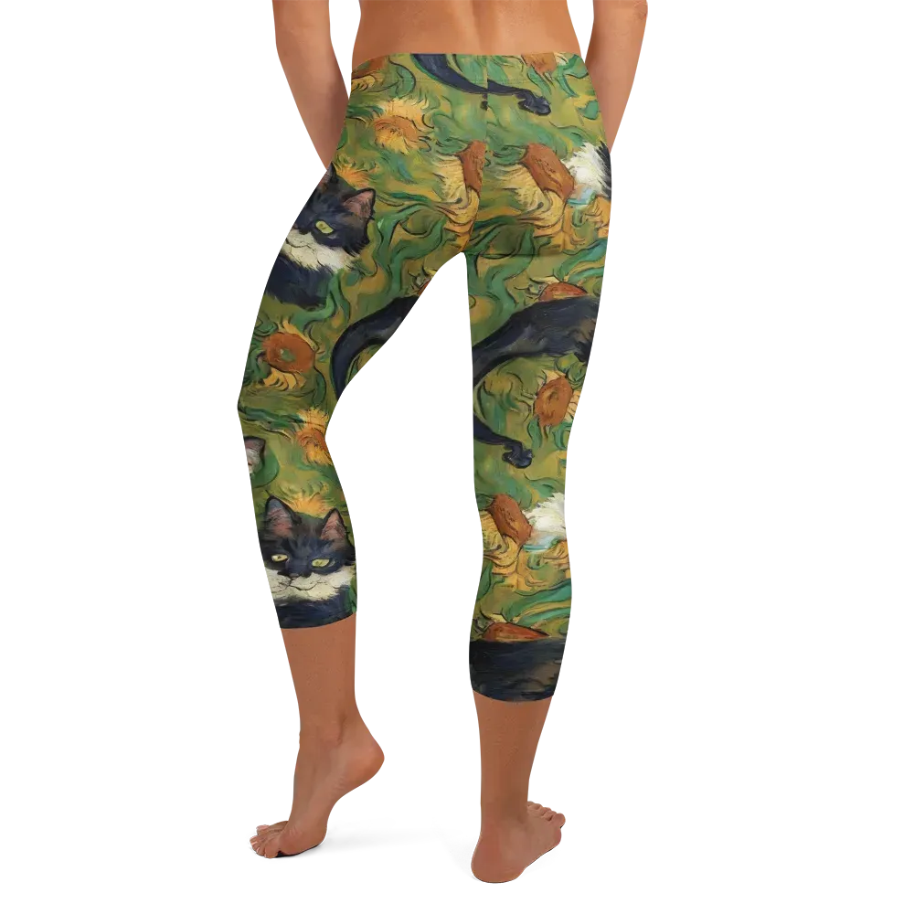 Marigold Catwalk on Capri Leggings — Back