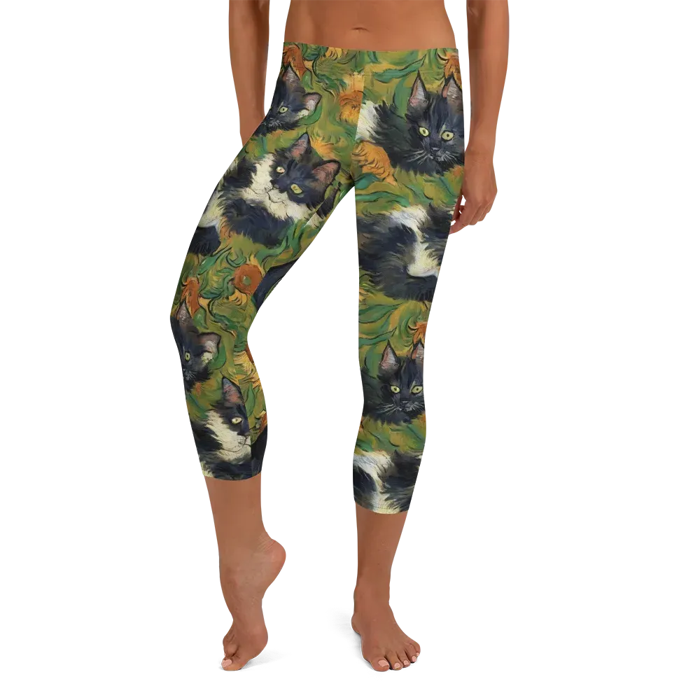 Marigold Catwalk on Capri Leggings — Front