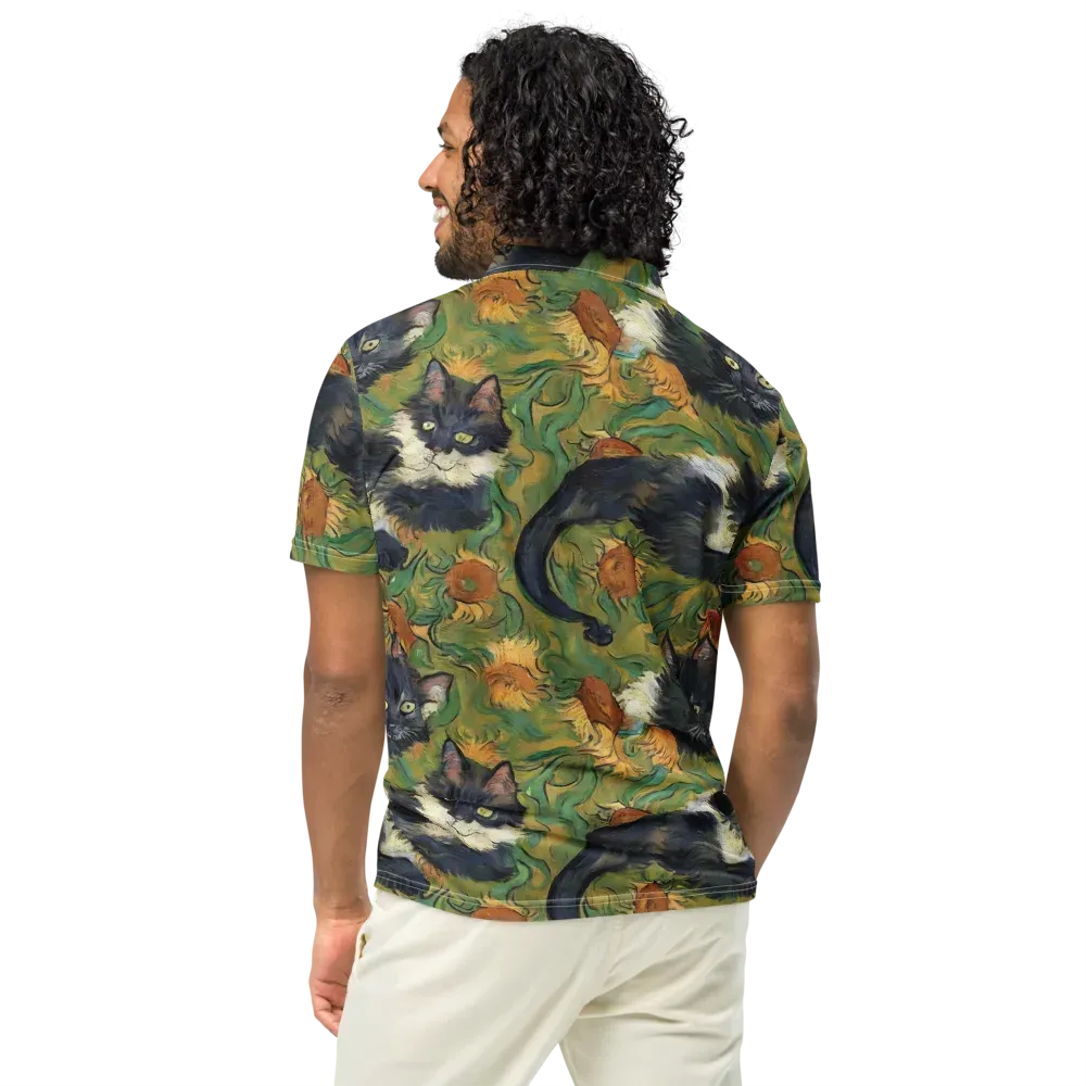 Marigold Catwalk on Men's Slim Fit Polo Shirt — Back