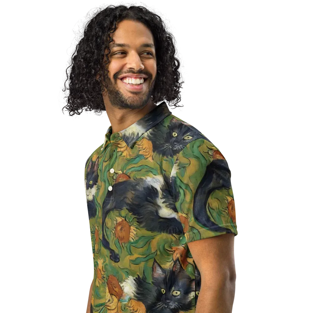 Marigold Catwalk on Men's Slim Fit Polo Shirt — Left Front