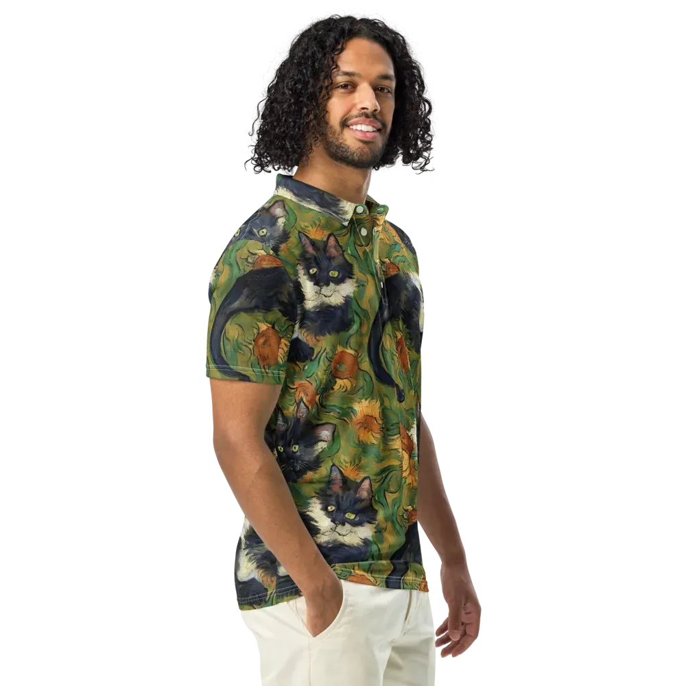 Marigold Catwalk on Men's Slim Fit Polo Shirt — Right Front