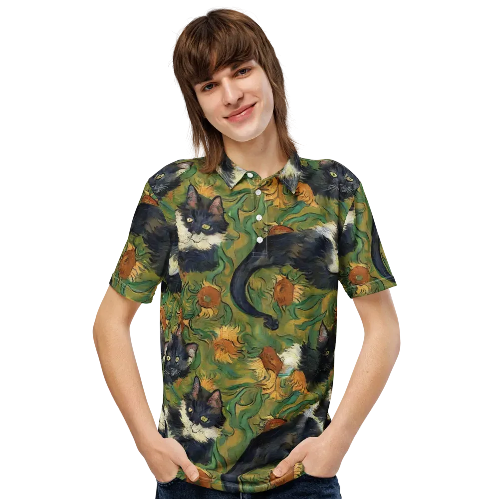 Marigold Catwalk on Men's Slim Fit Polo Shirt — Front