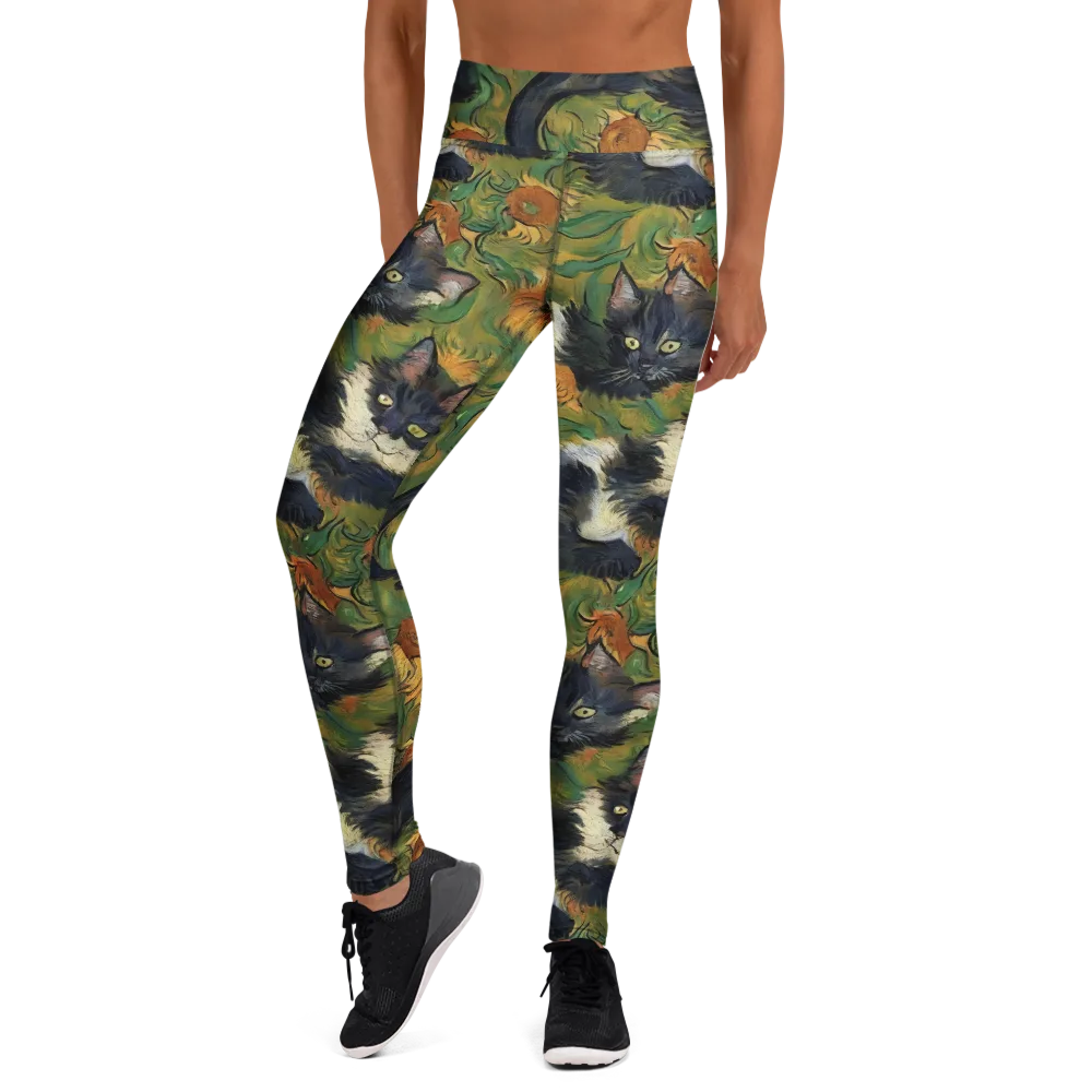 Marigold Catwalk on Yoga Leggings — Front