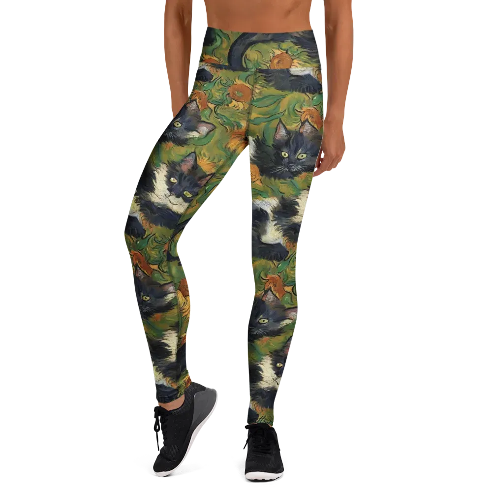Marigold Catwalk on Yoga Leggings — Front