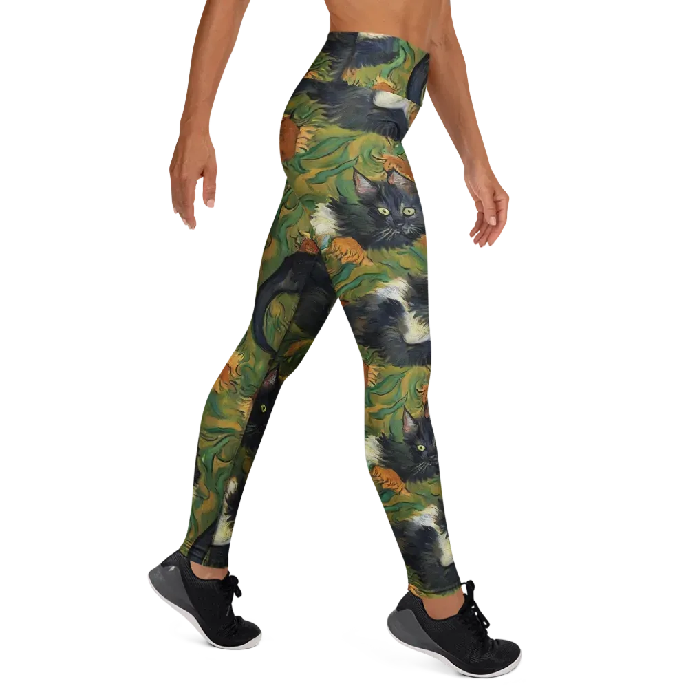 Marigold Catwalk on Yoga Leggings — Right