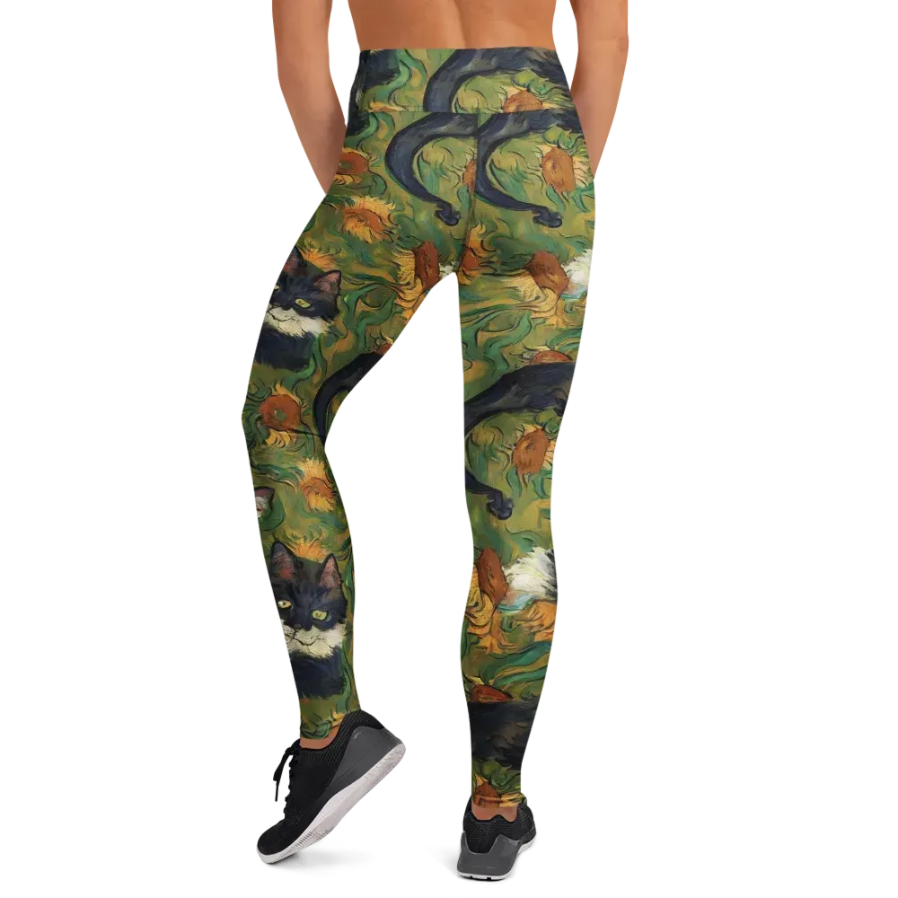 Marigold Catwalk on Yoga Leggings — Back