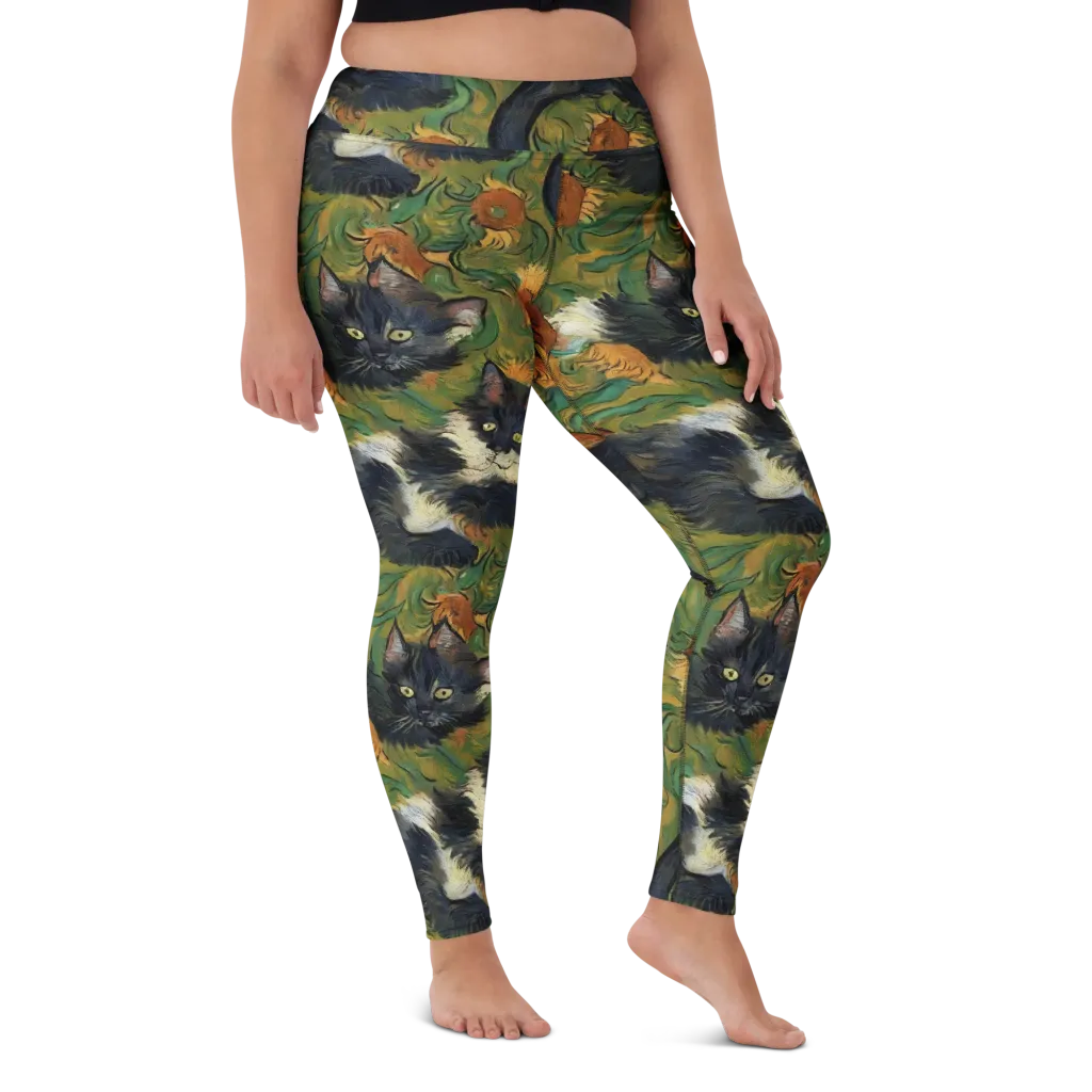 Marigold Catwalk on Yoga Leggings — Front