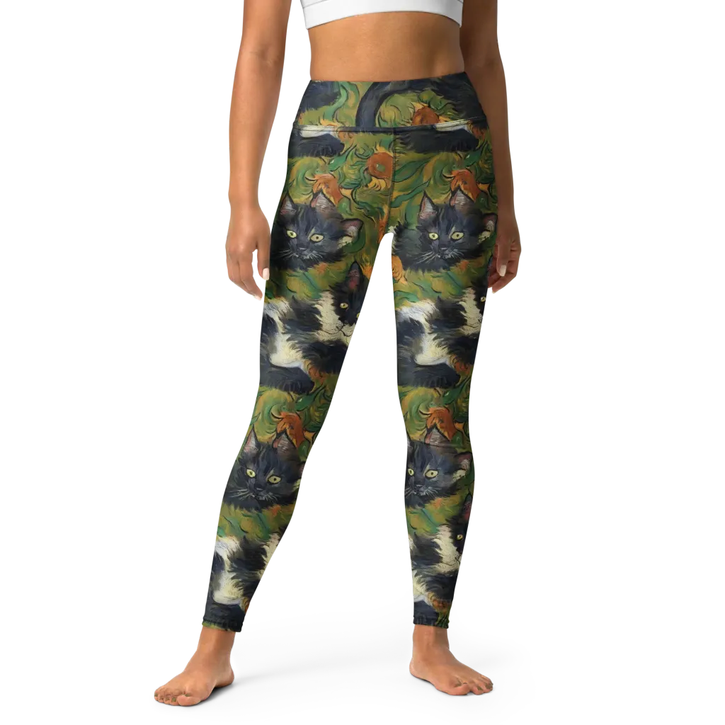 Marigold Catwalk on Yoga Leggings — Front