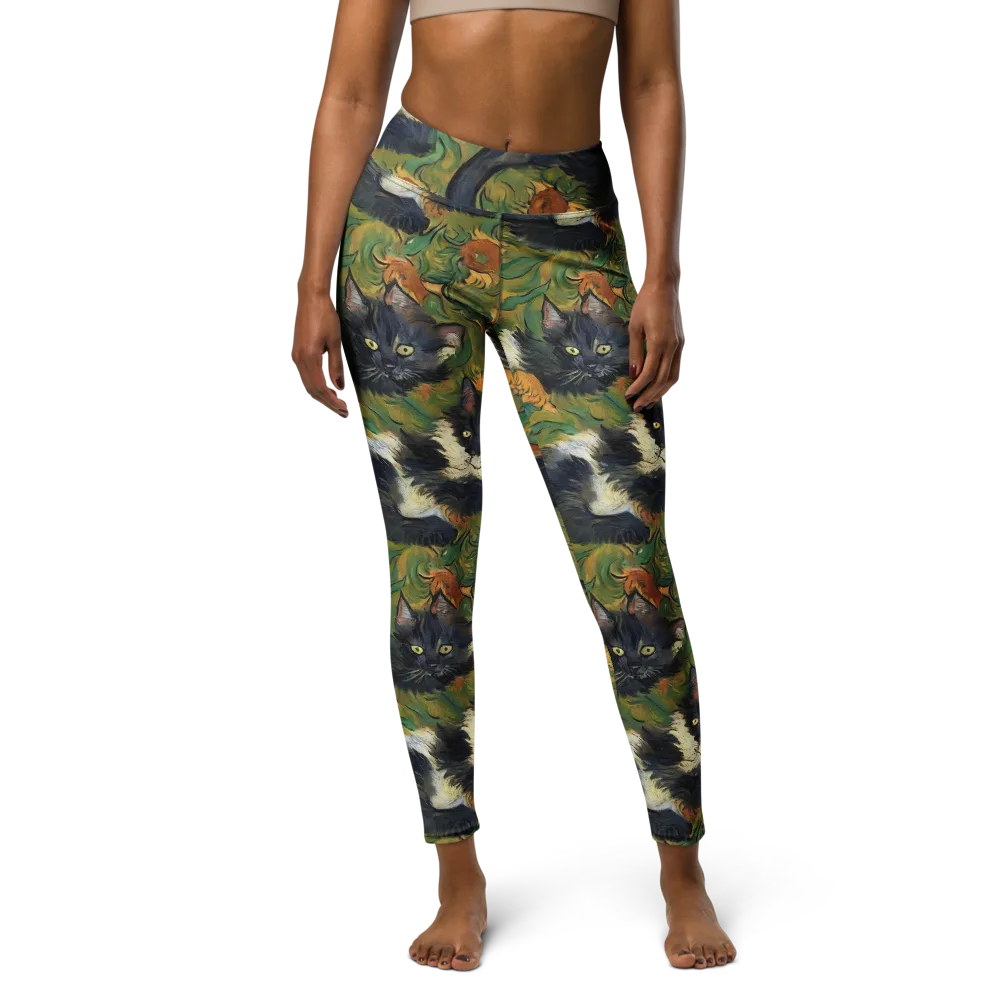 Marigold Catwalk on Yoga Leggings — Front