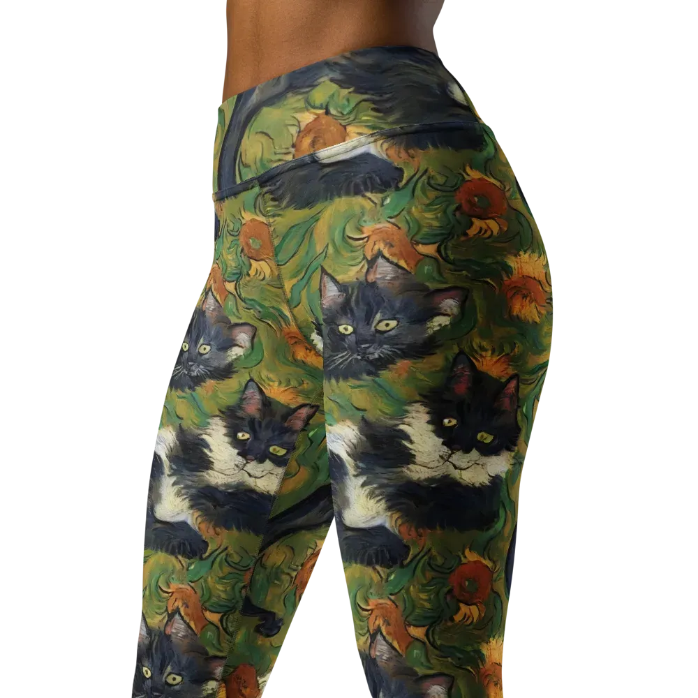 Marigold Catwalk on Yoga Leggings — Left Front