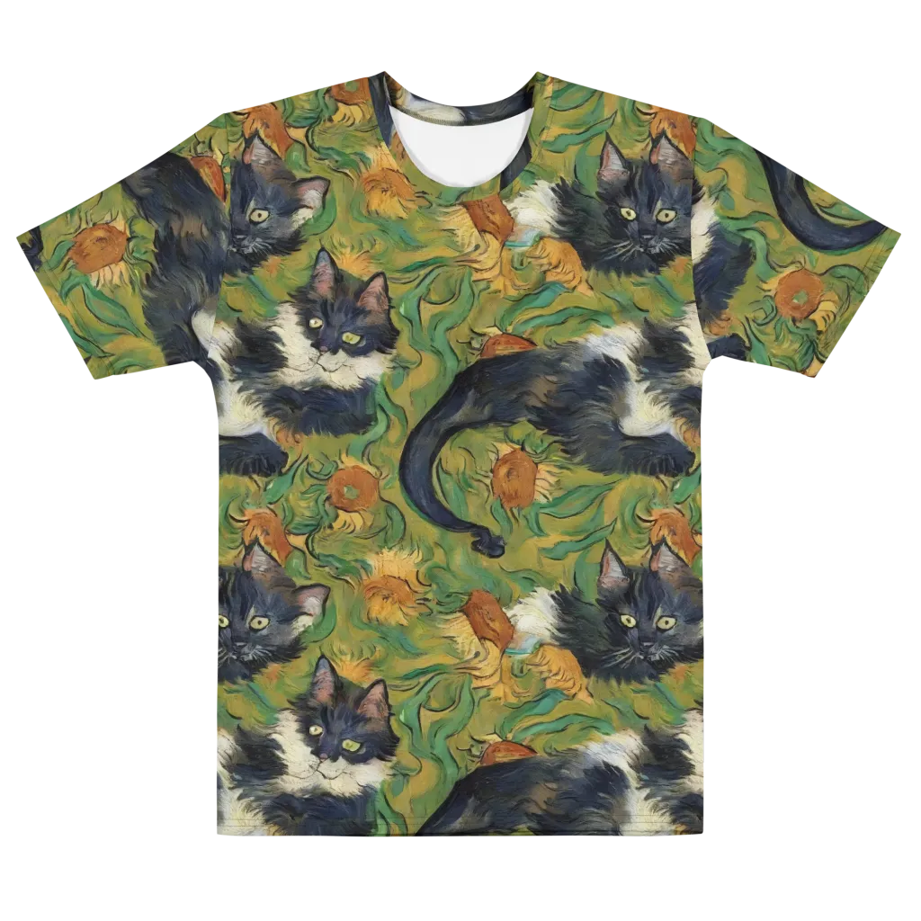 Marigold Catwalk on Men's Cotton Crew Neck T-Shirt — Front