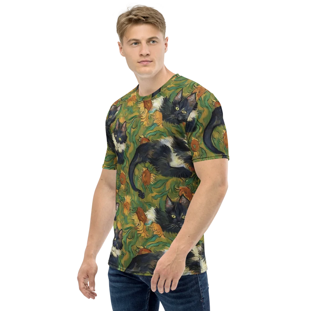 Marigold Catwalk on Men's Crew Neck T-Shirt — Left
