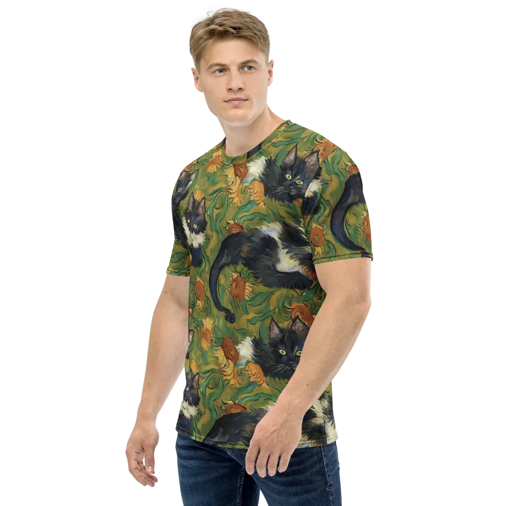 Marigold Catwalk on Men's Crew Neck T-Shirt — Left