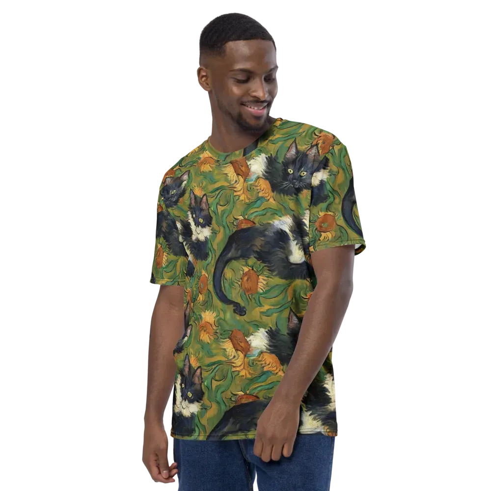 Marigold Catwalk on Men's Crew Neck T-Shirt — Left