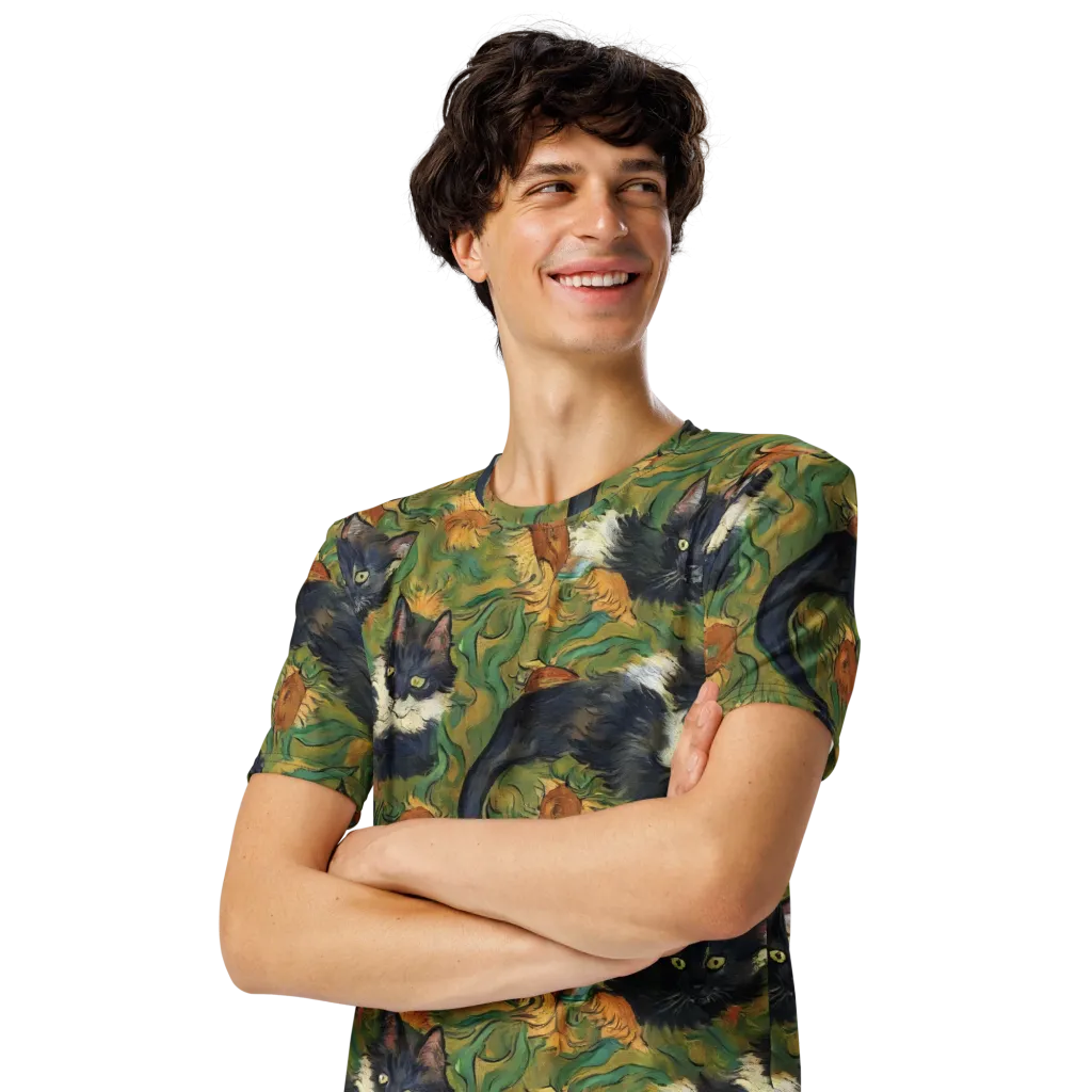 Marigold Catwalk on Men's Crew Neck T-Shirt — Left Front