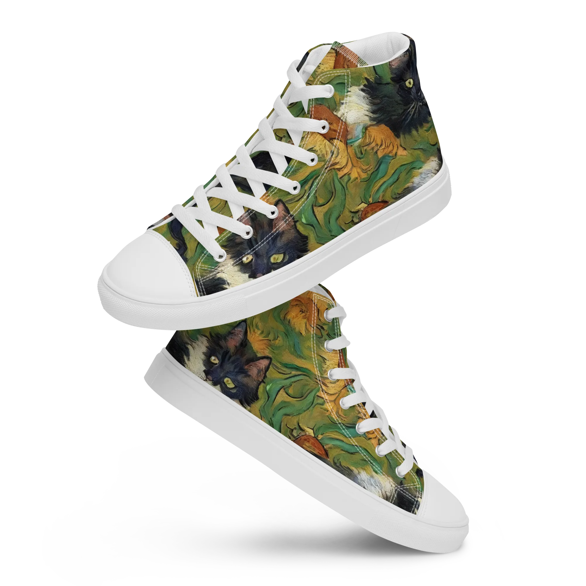 Marigold Catwalk on Men's High Top Canvas Shoes — Front
