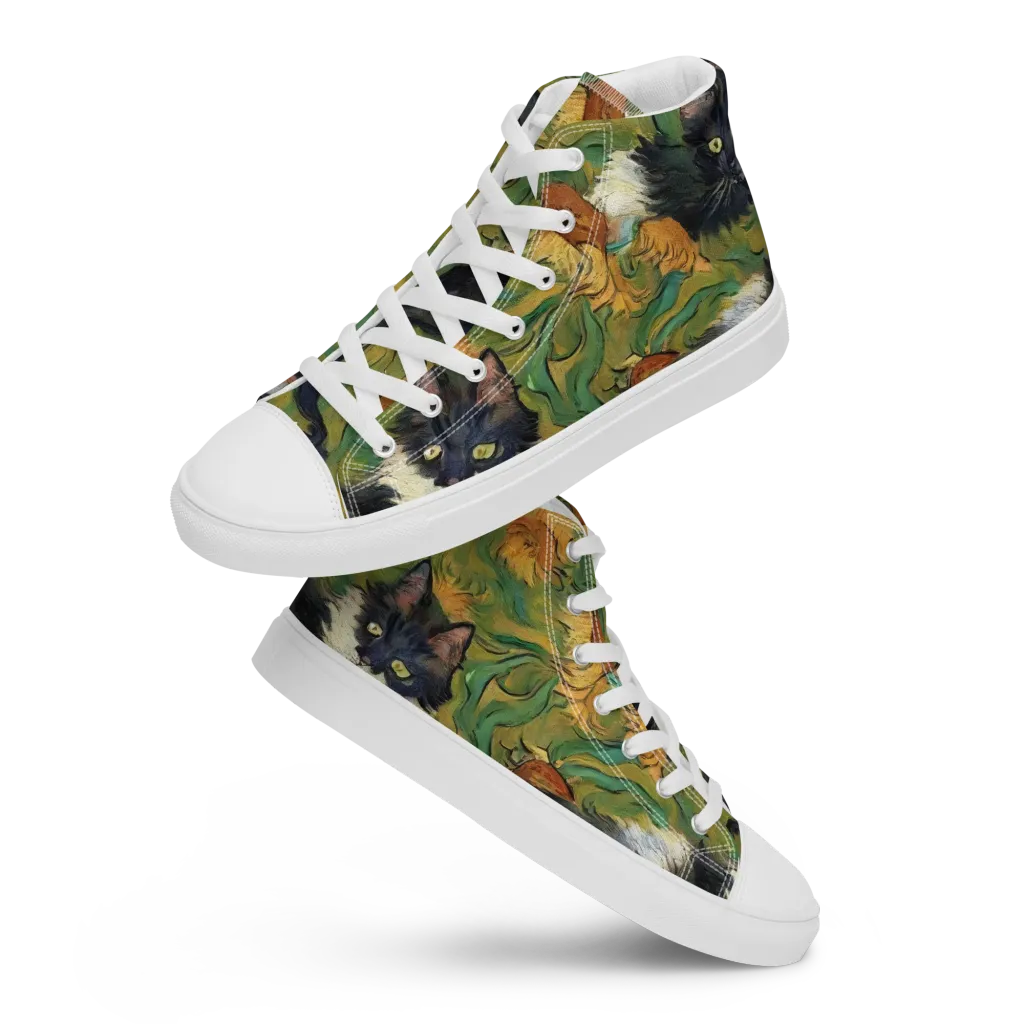 Marigold Catwalk on Men's High Top Canvas Shoes — Front