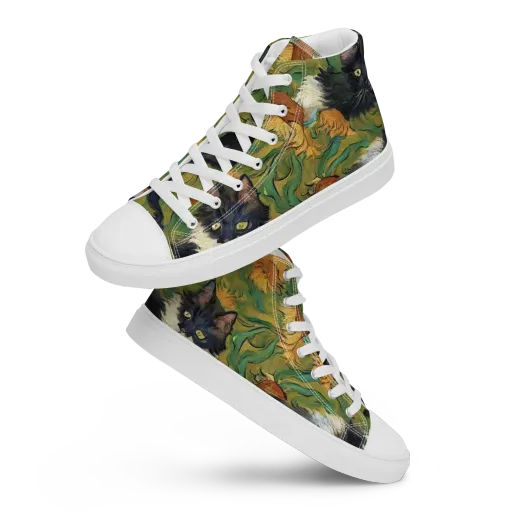Marigold Catwalk on a Men's High Top Canvas Shoes