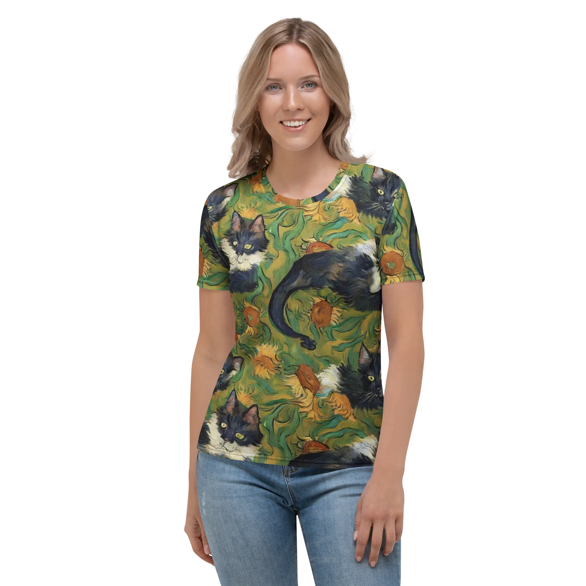 Marigold Catwalk on Women's Crew Neck T-Shirt — Front
