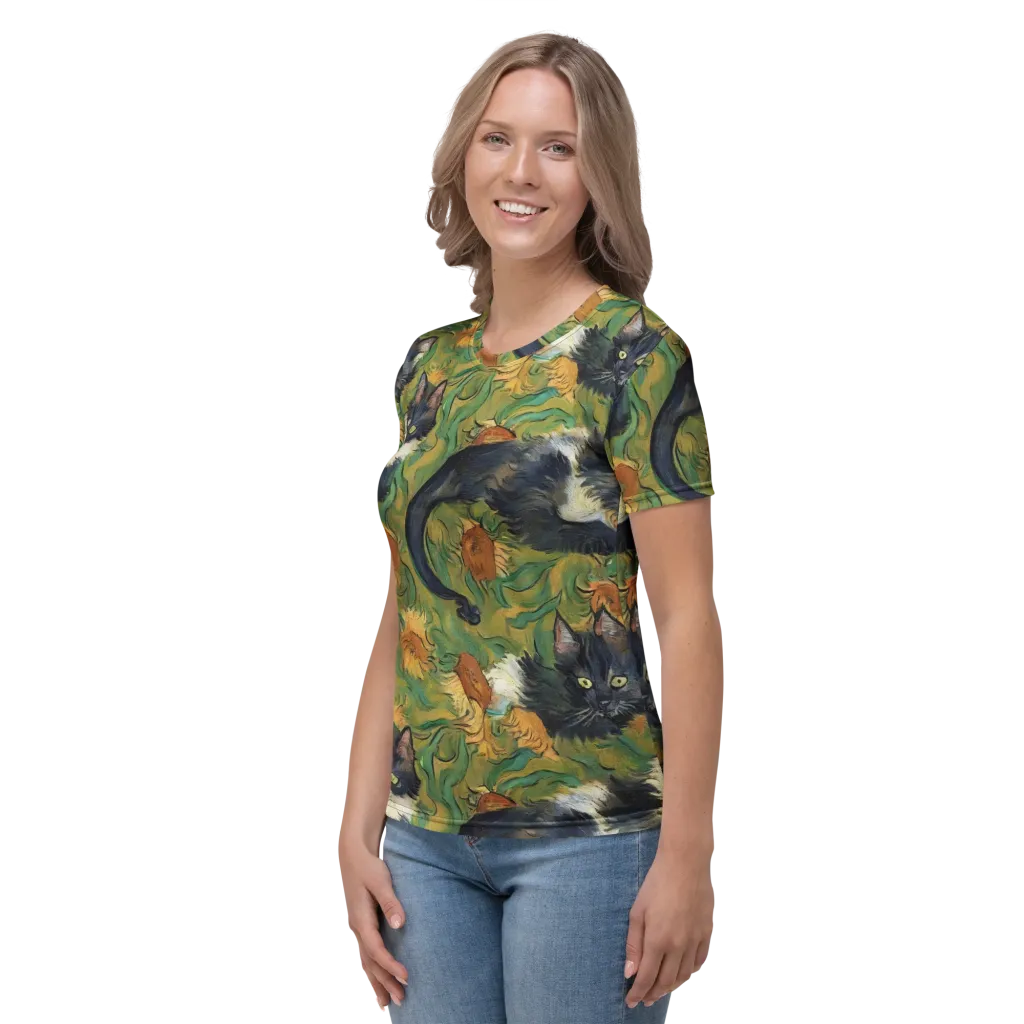 Marigold Catwalk on Women's Crew Neck T-Shirt — Left