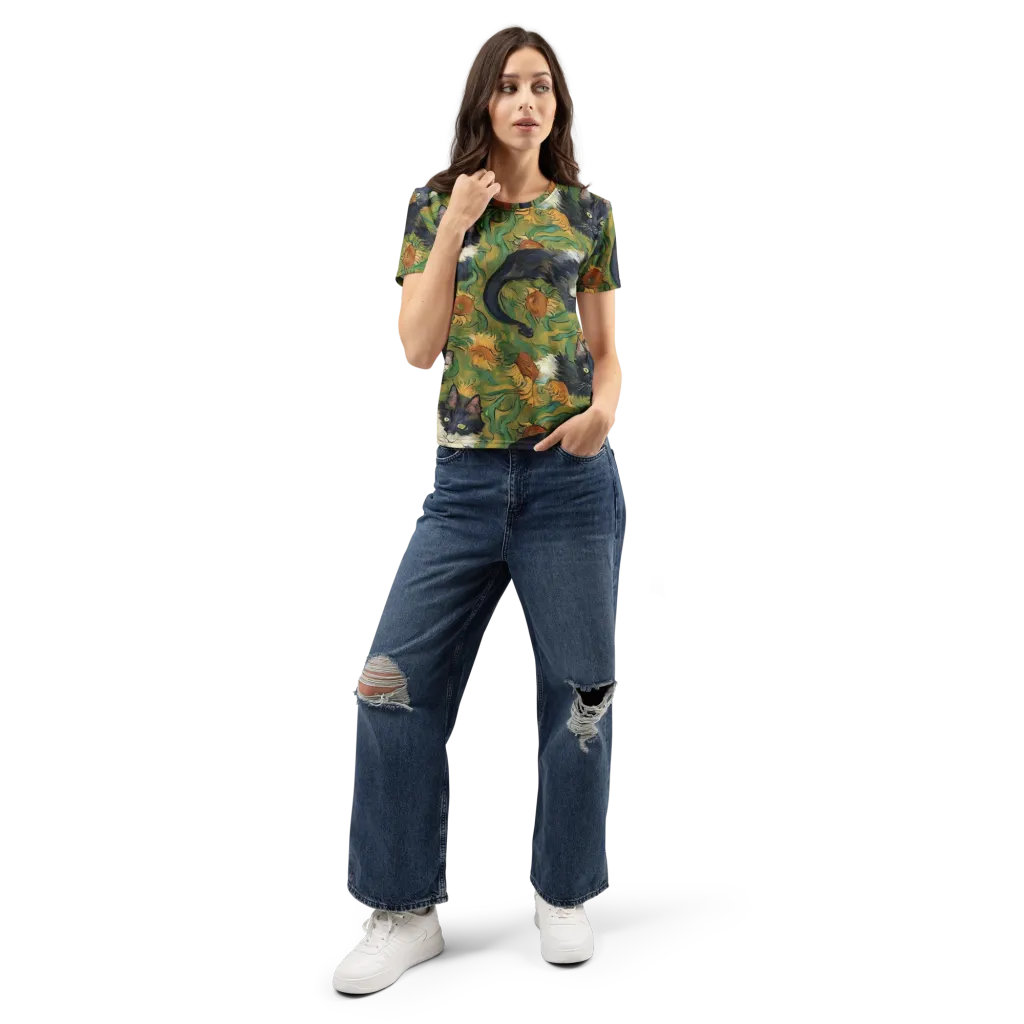 Marigold Catwalk on Women's Crew Neck T-Shirt — Front