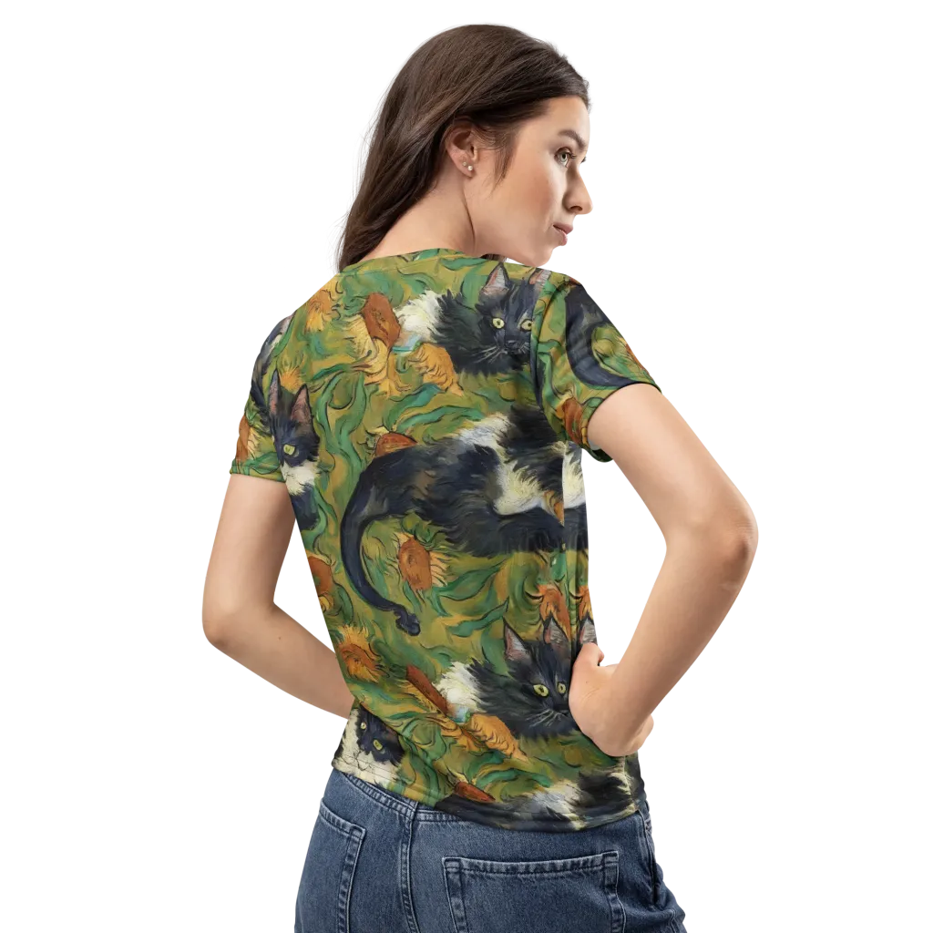 Marigold Catwalk on Women's Crew Neck T-Shirt — Back