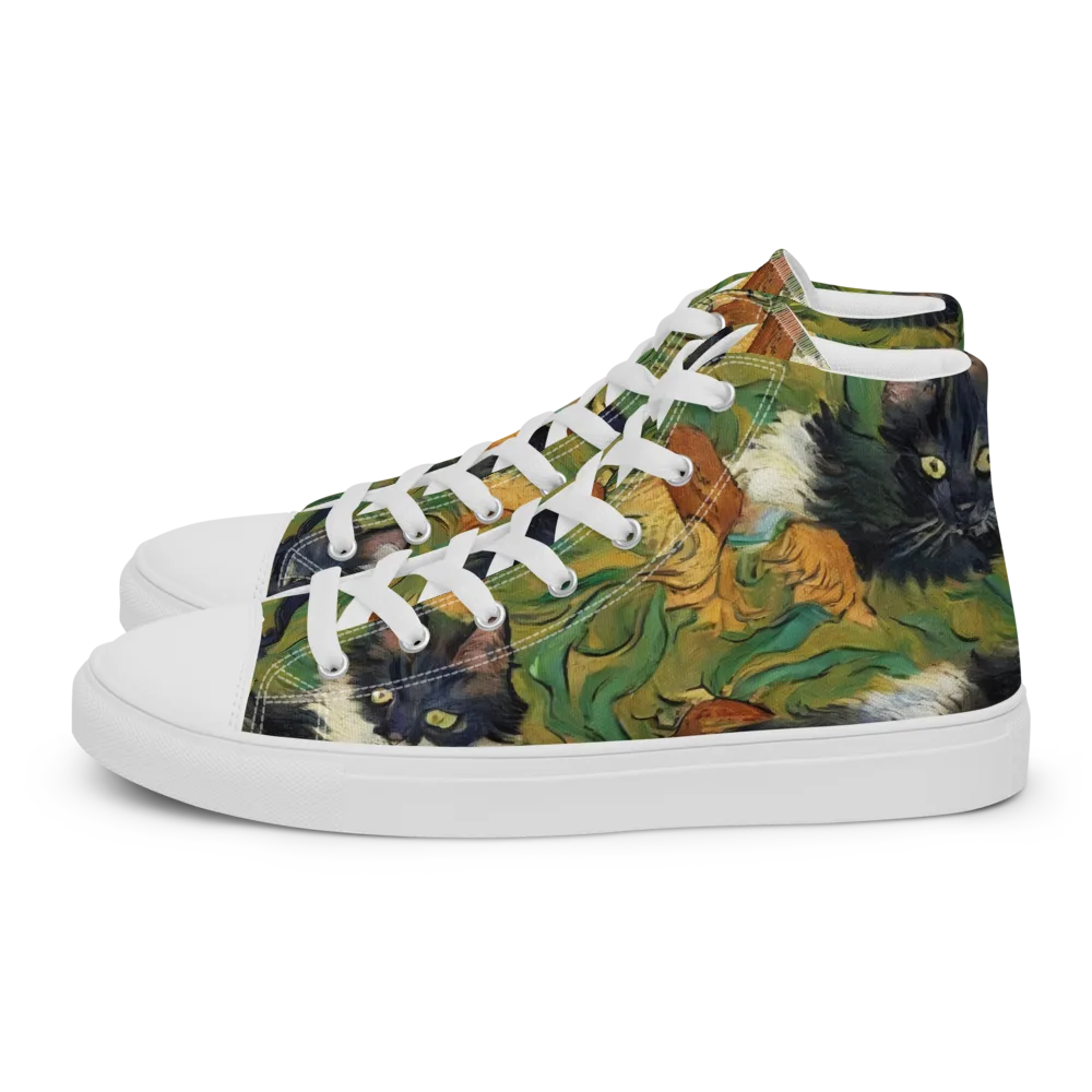 Marigold Catwalk on Women's High Top Canvas Shoes — Left