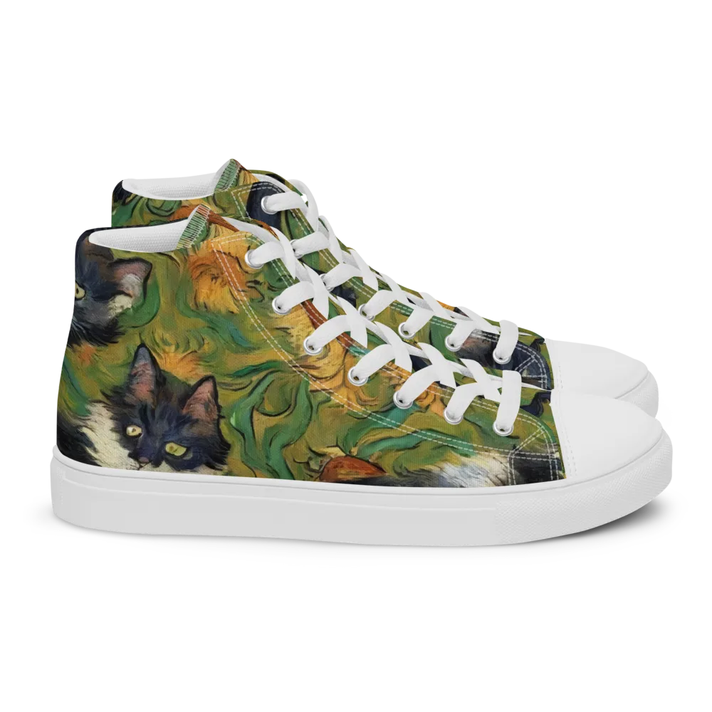 Marigold Catwalk on Women's High Top Canvas Shoes — Right