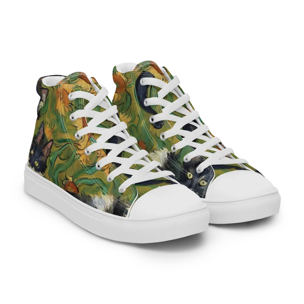 Marigold Catwalk on Women's High Top Canvas Shoes — Right Front