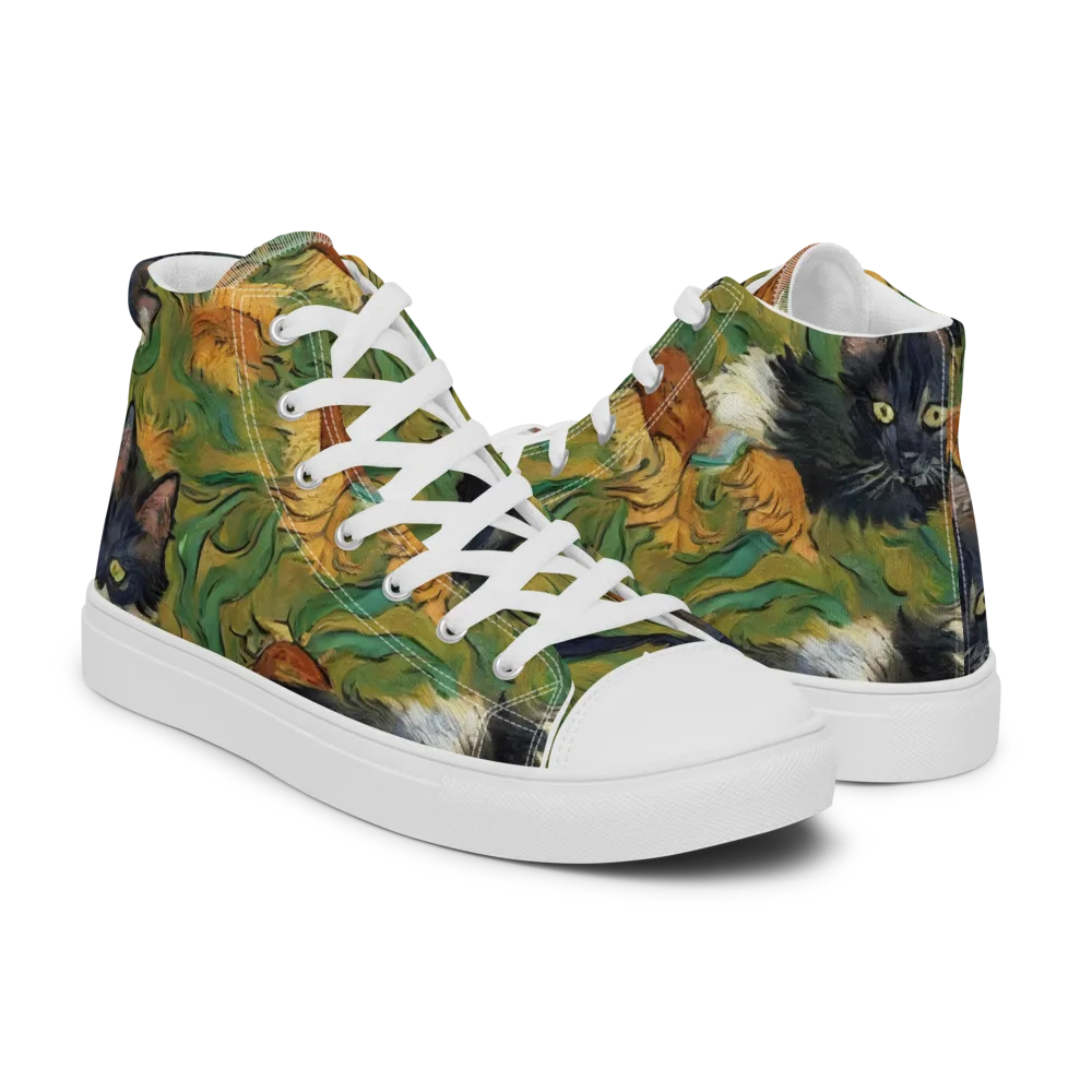 Marigold Catwalk on Women's High Top Canvas Shoes — Right